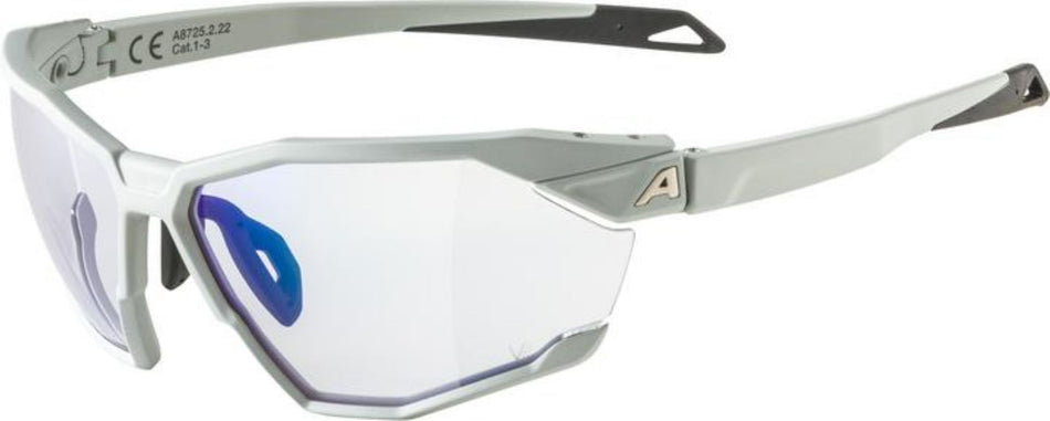 Alpina Twist Six VM Sportbrille smoke-grey matt/varioflexmirror+ blue one size