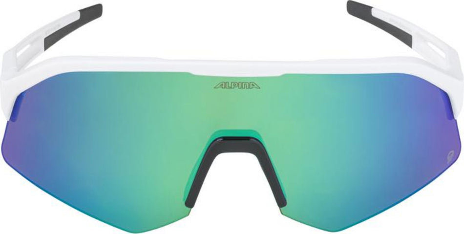 Alpina Sonic HR Q Sportbrille white matt/mirror green one size