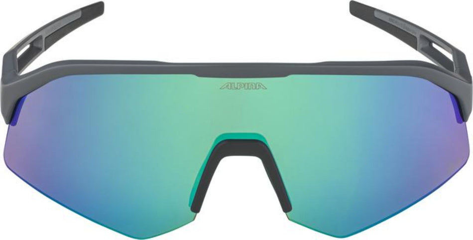Alpina Sonic HR Q-Lite Sportbrille midnight-grey matt/mirror green one size