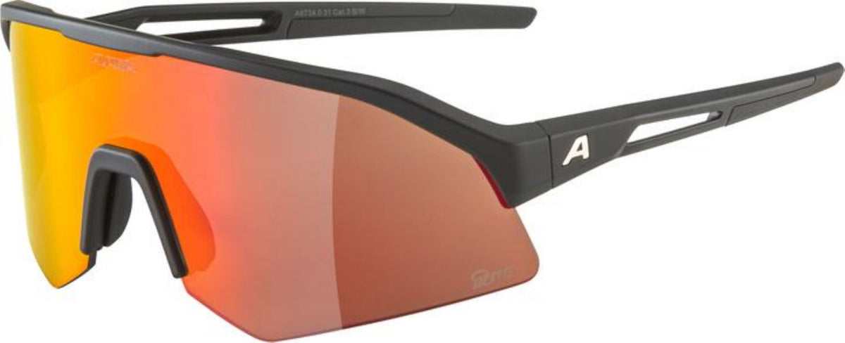 alpina sport sonnenbrille herren Alpina Sonic HR Q-Lite Sportbrille black matt/mirror red one size – Biketech24
