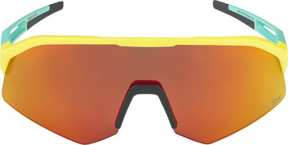 Alpina Sonic HR Q-Lite Sportbrille yellow/green/mirror red one size