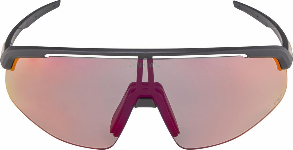 Alpina Turbo Pro QV Sportbrille black matt/mirror rainbow one size