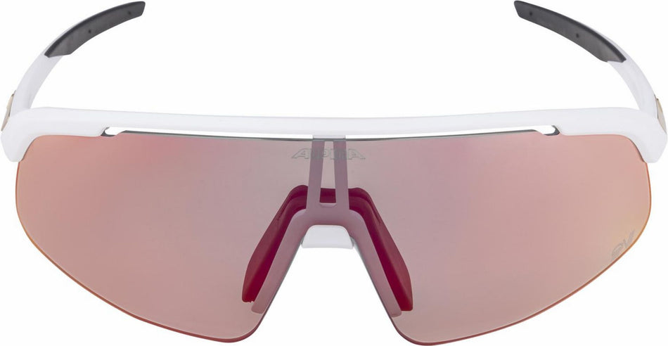 Alpina Turbo Pro S QV Sportbrille white matt/mirror rainbow one size