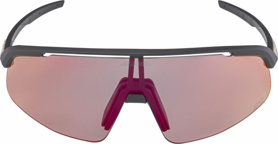 Alpina Turbo Pro S QV Sportbrille black matt/mirror rainbow one size