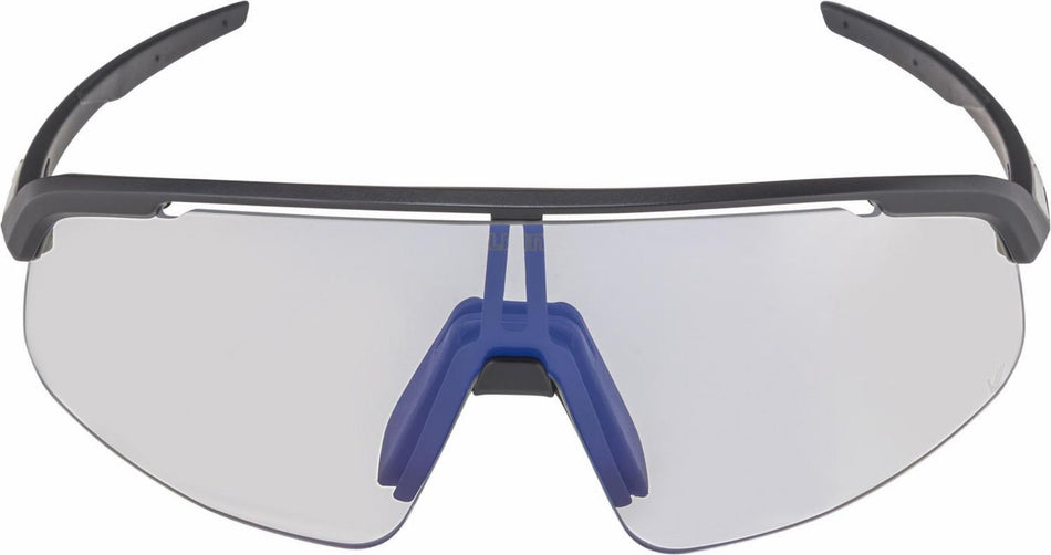 Alpina Turbo Pro S V Sportbrille black matt/vario blue mirror one size