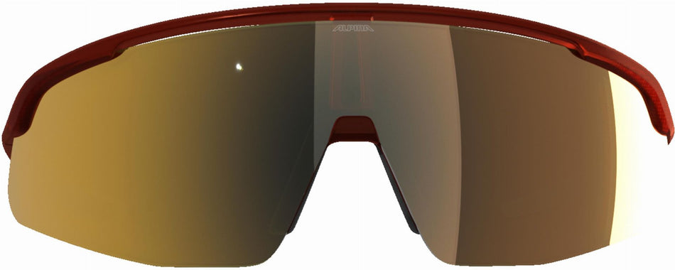 Alpina Turbo Pro S Q-Lite Sportbrille red transparent matt/mirror gold one size