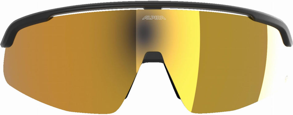 Alpina Turbo Pro Q Sportbrille black/gold mirror one size