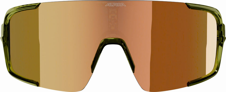 Alpina Lumin Sportbrille green transparent/mirror gold one size