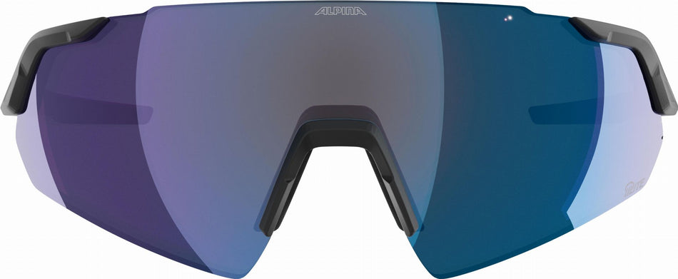 Alpina Turbo Air Q-Lite Sportbrille black matt/mirror blue one size