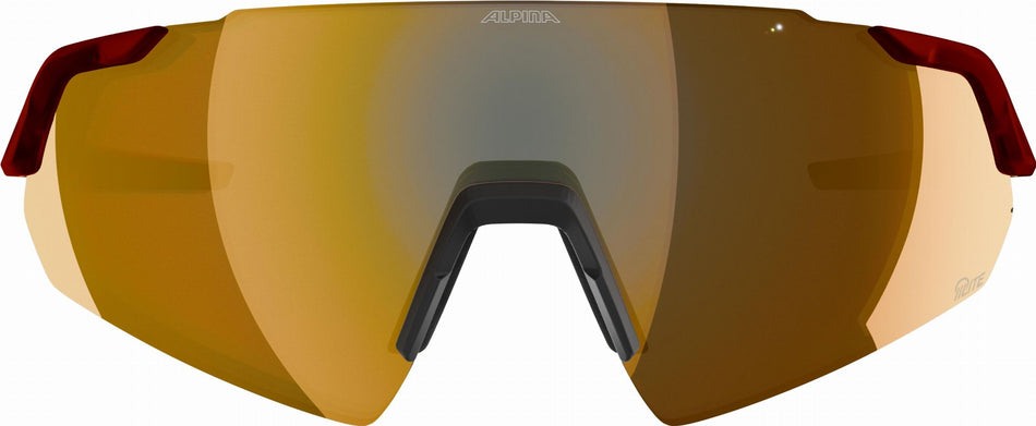 Alpina Turbo Air Q-Lite Sportbrille red transparent matt/mirror gold one size