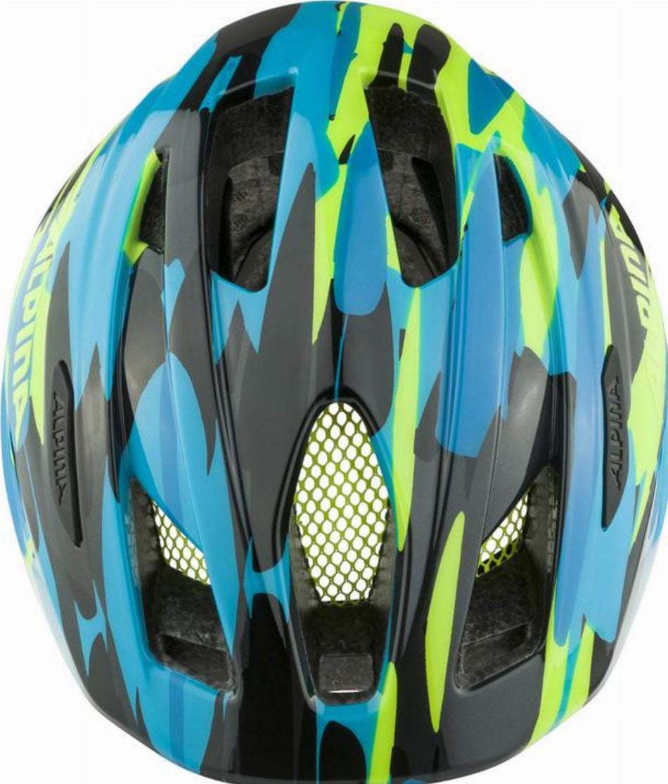 Alpina Pico Flash Kinder-Helm neon-blue green gloss 50-55 cm