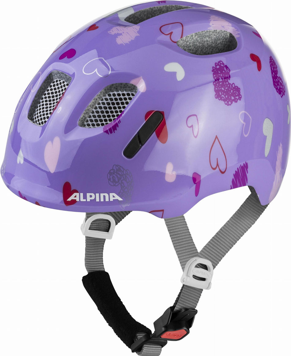 Alpina Ximo 2 Kinder-Helm purple hearts gloss