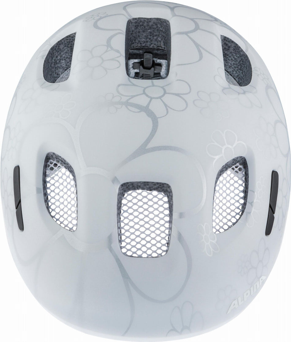 Alpina Ximo 2 LE Kinder-Helm pearl white flowers matt