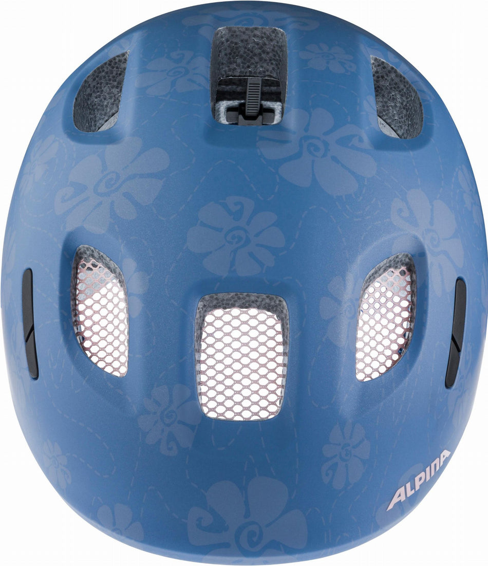 Alpina Ximo 2 LE Kinder-Helm soft blue flowers matt