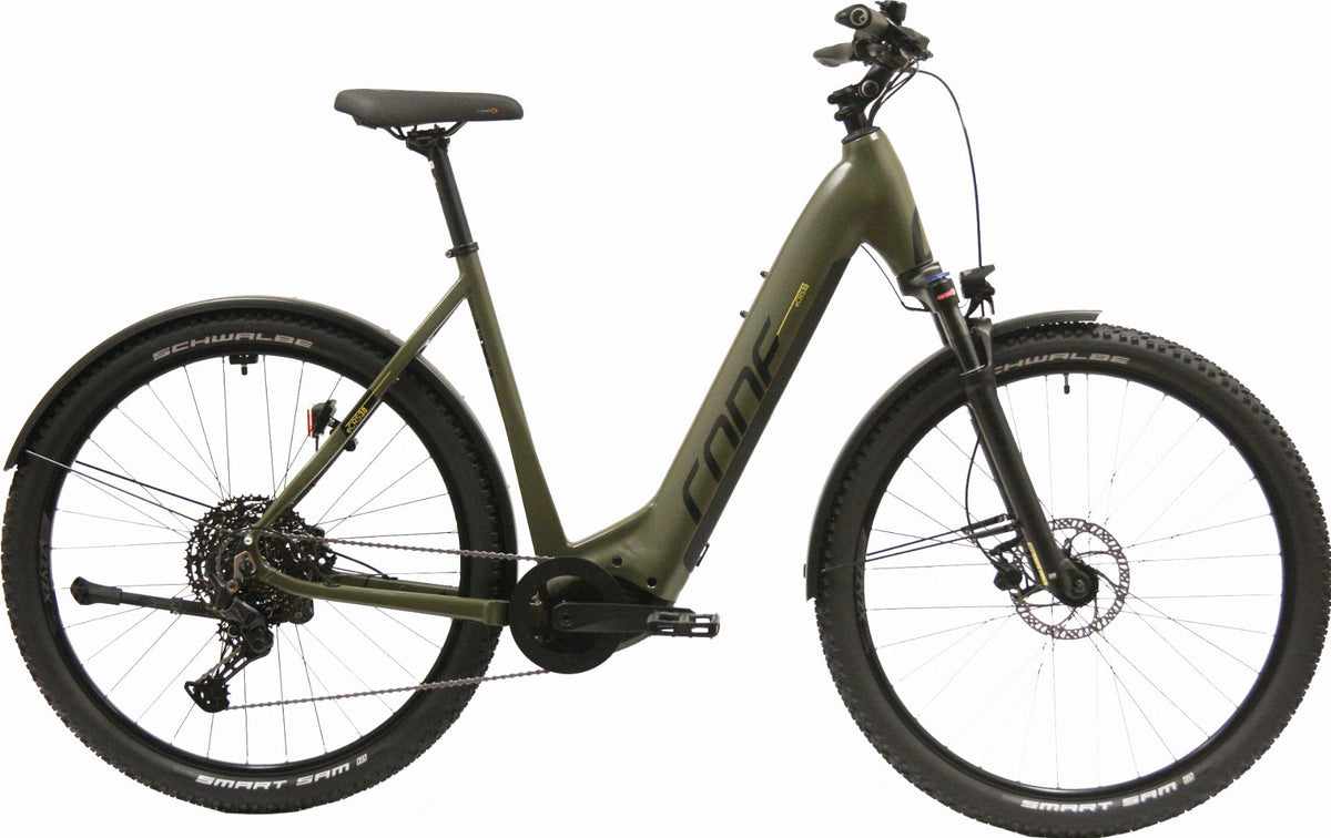 mountainbike dunkelgrün Cone eCross IN 3.0 625 Wh E-Bike Wave 29" dunkelgrün/schwarz – Biketech24