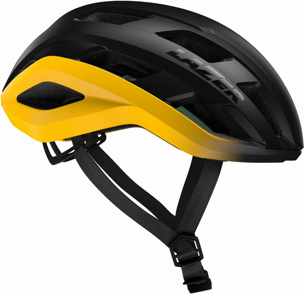 Lazer Strada KinetiCore Rennrad-Helm Matte Black Maple Yellow - S (52-56 cm)