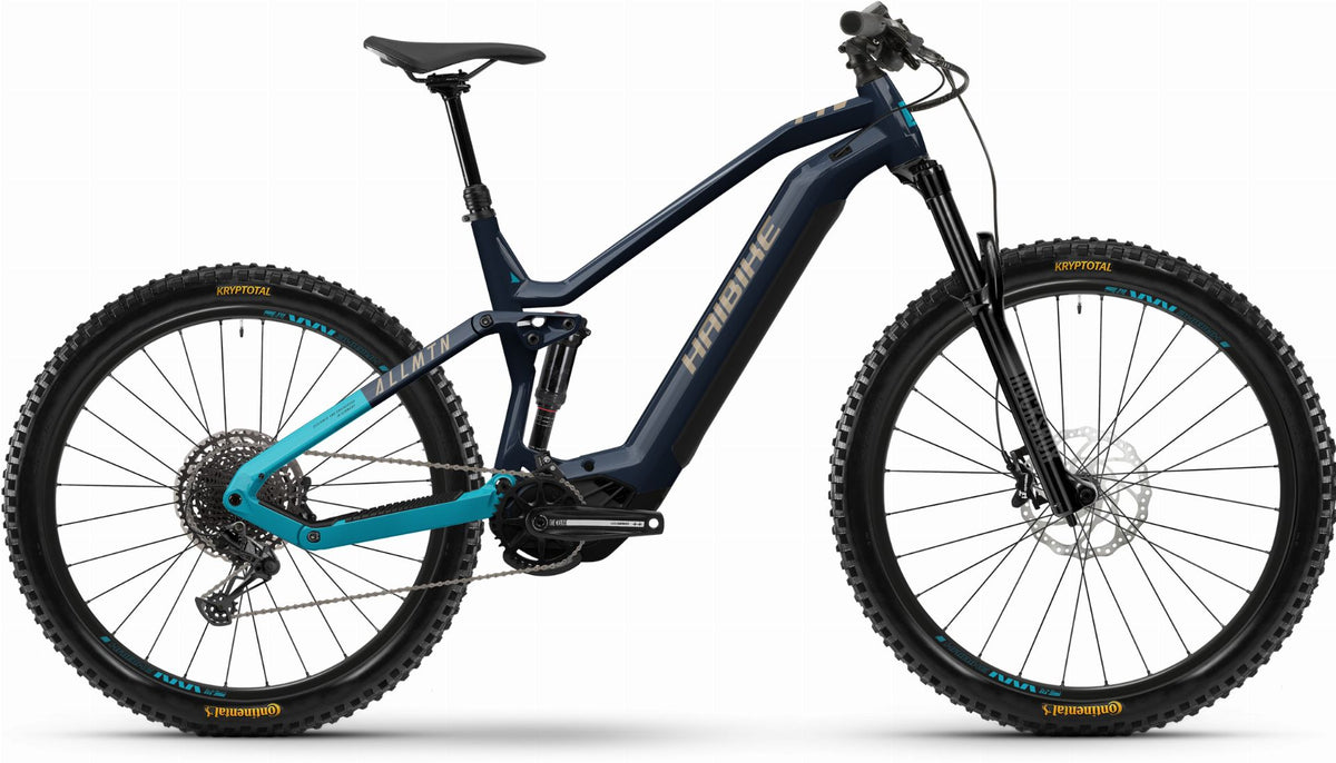 haibike damen mountainbike Haibike AllMtn 2 720 Wh E-Bike Fully 29"/27,5" blue/cyan/caramel