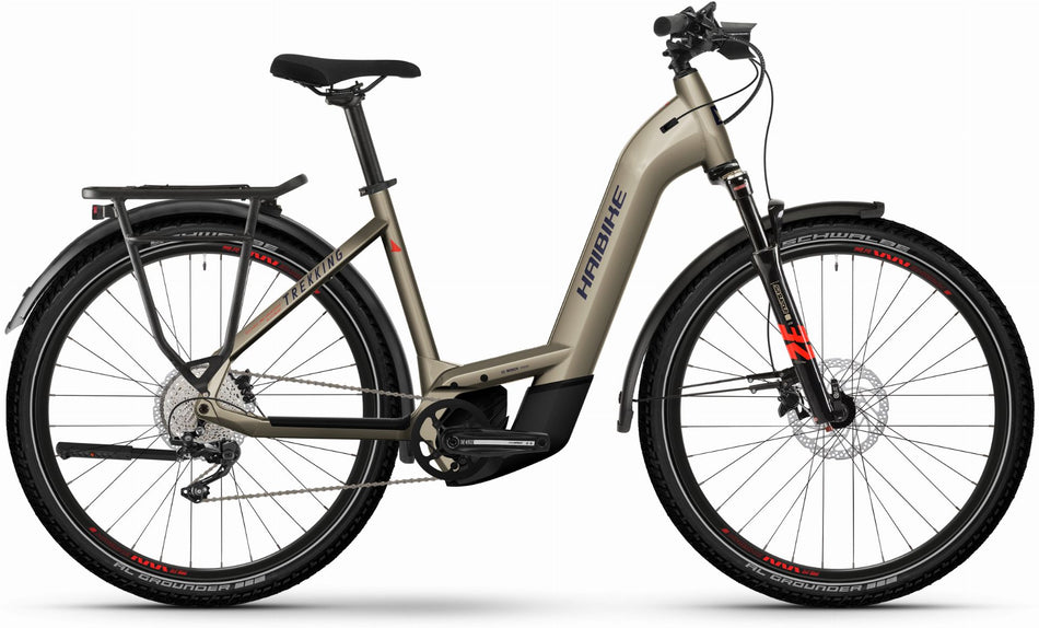 haibike e bike damen weiß Haibike Trekking 8 750 Wh E-Bike Wave 27,5" sand/red/blue