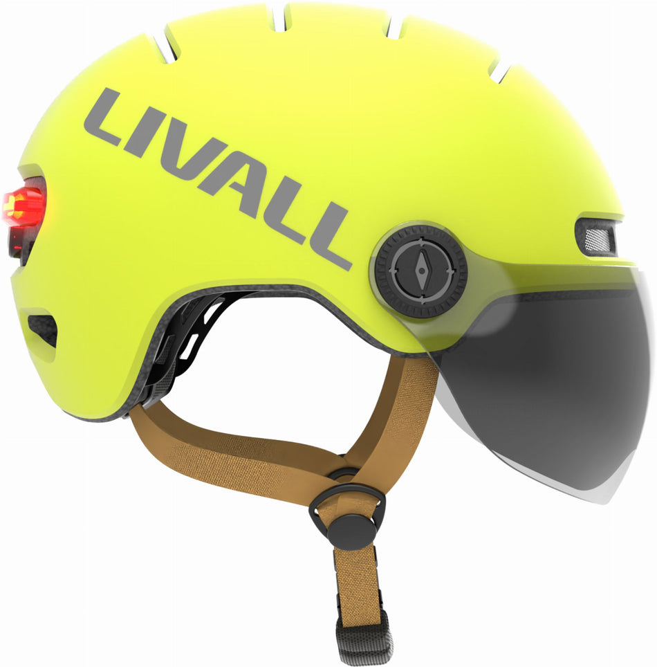 B-Ware - Livall L23 City Helm mit Visier signalgelb (Gebrauchtware)