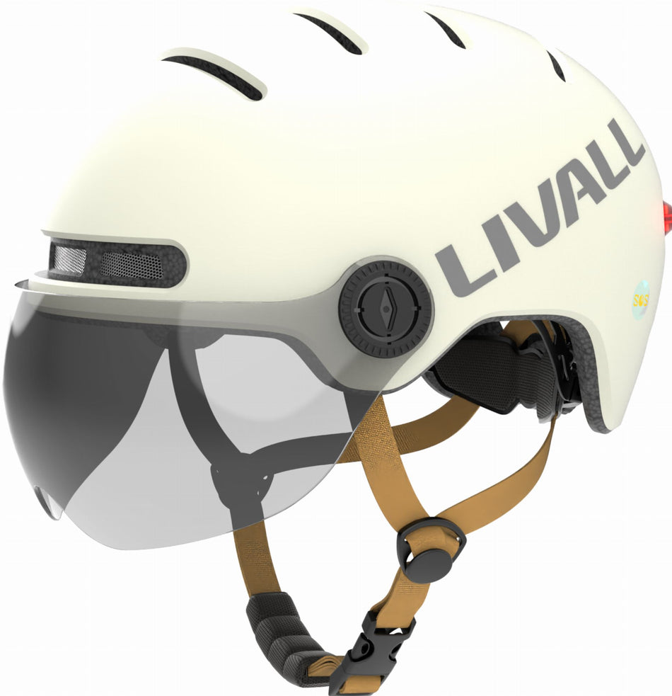 B-Ware - Livall L23 City Helm mit Visier weiß (Gebrauchtware)