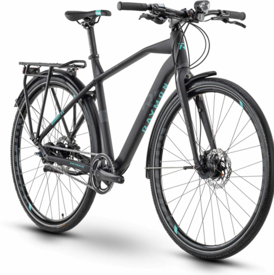 Raymon UrbanRay 3.0 Urban Bike Diamant 28" black/darkgrey/blue