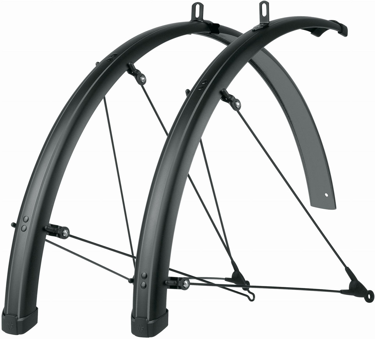 SKS GERMANY Bluemels Stripes Schutzblech-Set 28" schwarz-matt - 69 mm