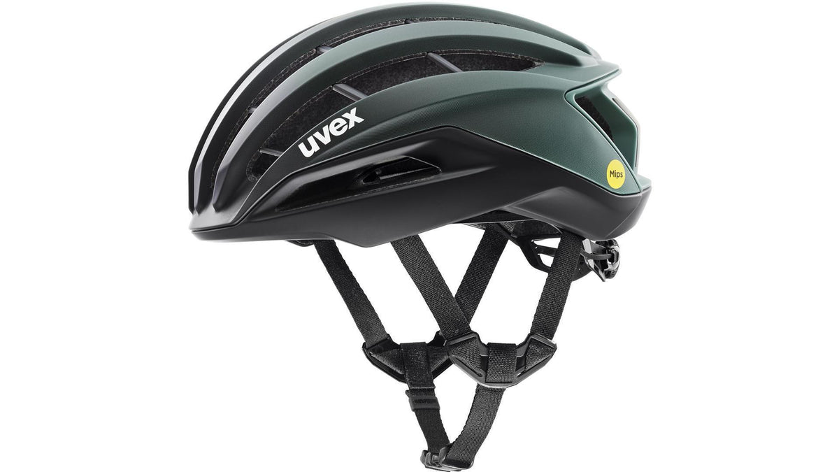 uvex fahrradhelm sale Uvex Surge Aero Mips Rennrad-Helm black-sage green matt – Biketech24