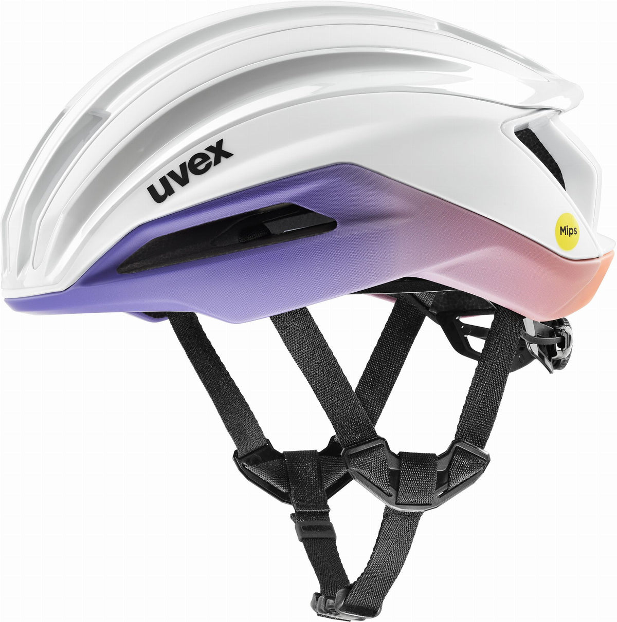 aero helm rennrad Uvex Surge Aero Mips Rennrad-Helm white-lilac apricot matt – Biketech24