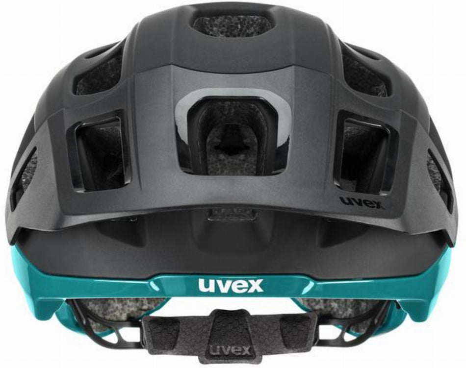 Uvex React MTB-Helm black-teal matt