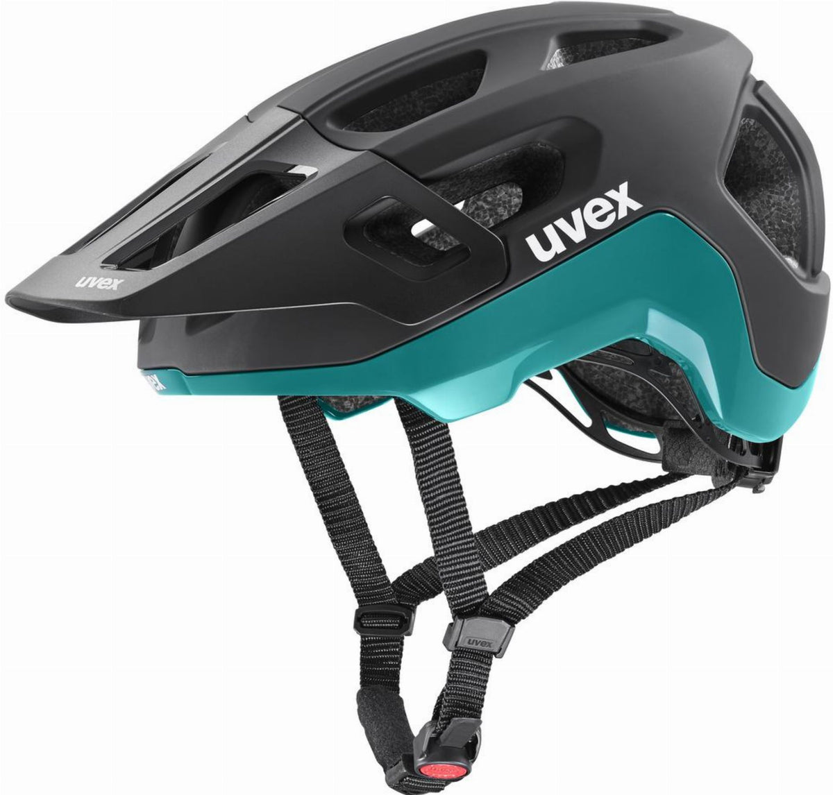 Uvex React MTB-Helm black-teal matt - 52-56 cm