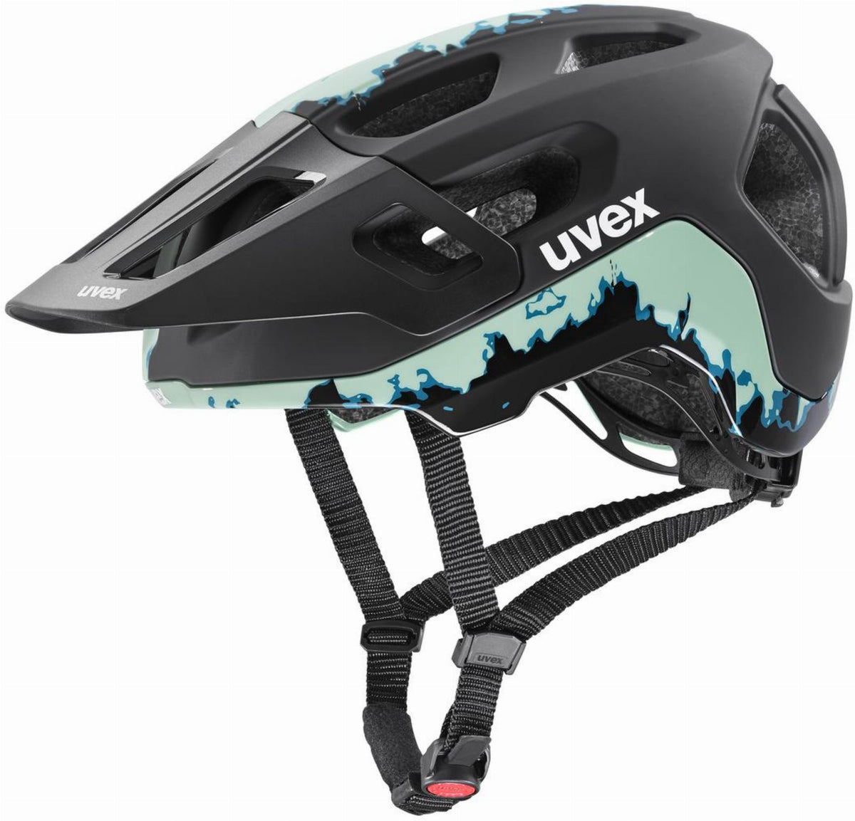 Uvex React MTB-Helm jade-black matt
