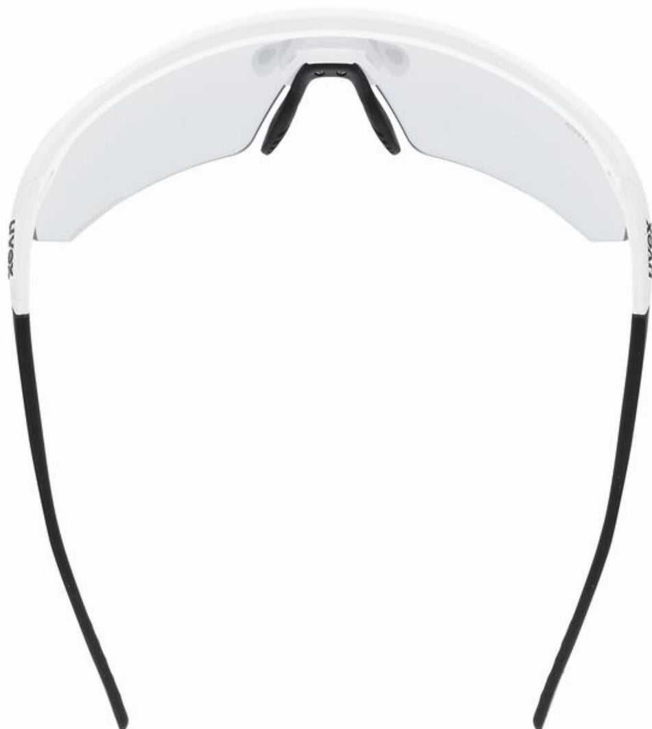Uvex Pace One V Sportbrille white matt/litemirror silver