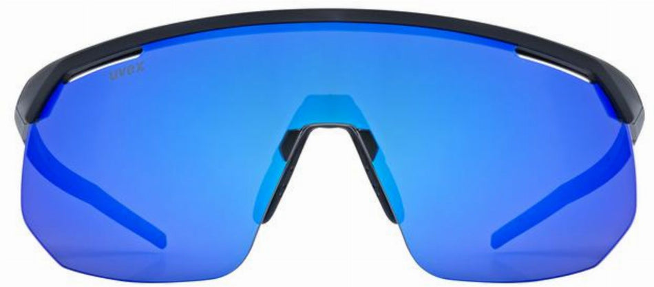 Uvex Pace One Sportbrille black matt/mirror blue