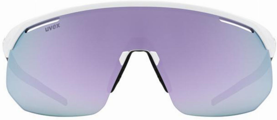 Uvex Pace One Sportbrille white matt/mirror lavender