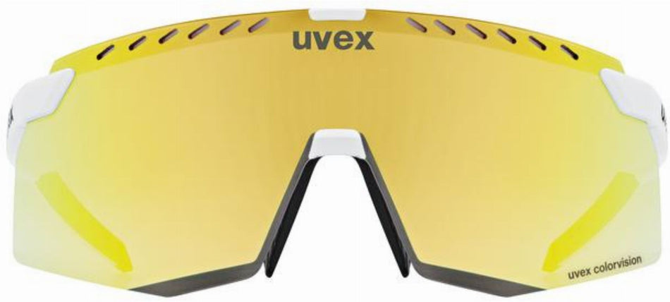 Uvex Pace Stage CV Sportbrille white matt/yummy yellow