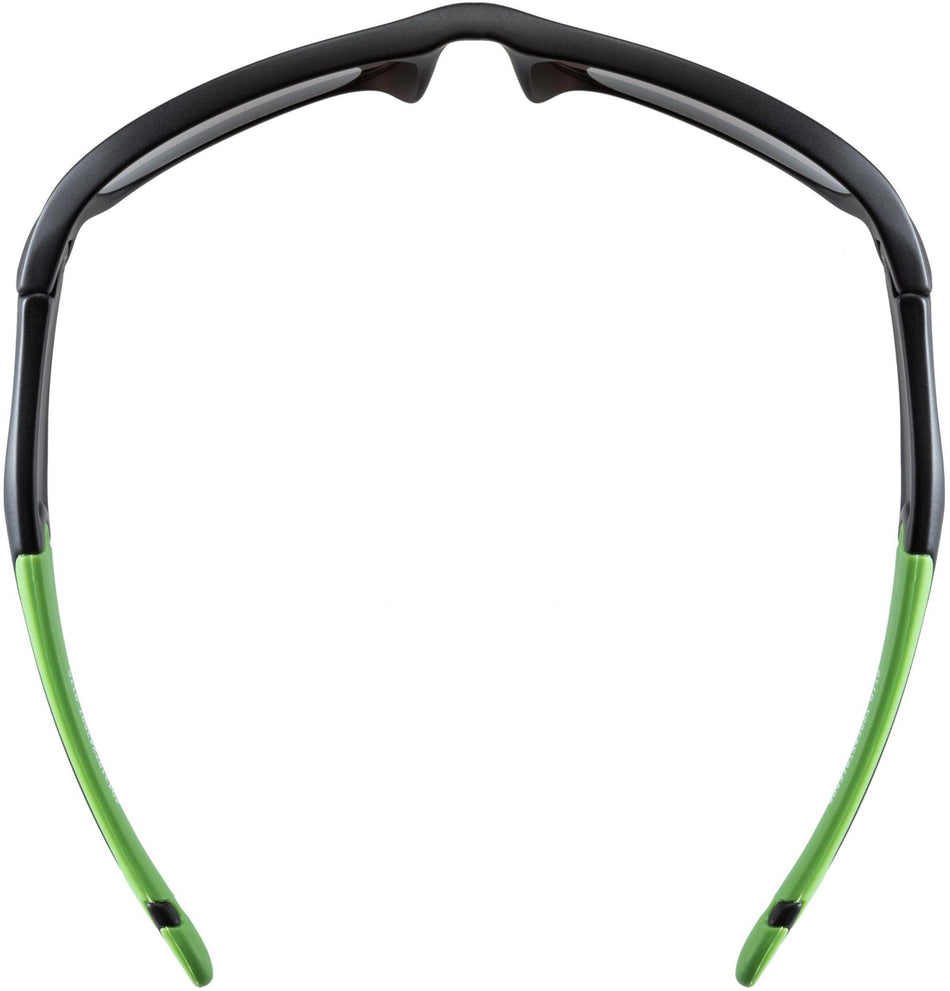 Uvex Sportstyle 507 Kinder & Jugend Brille black matt green/mirror green