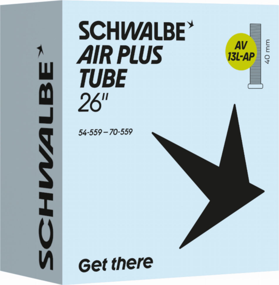 Schwalbe Air Plus Schlauch 26" NR. 13L-AP schwarz ETRTO 54/70-559 AV 40 mm