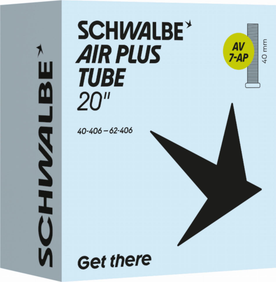 Schwalbe Air Plus Schlauch 20" NR. 7-AP schwarz ETRTO 40/62-406