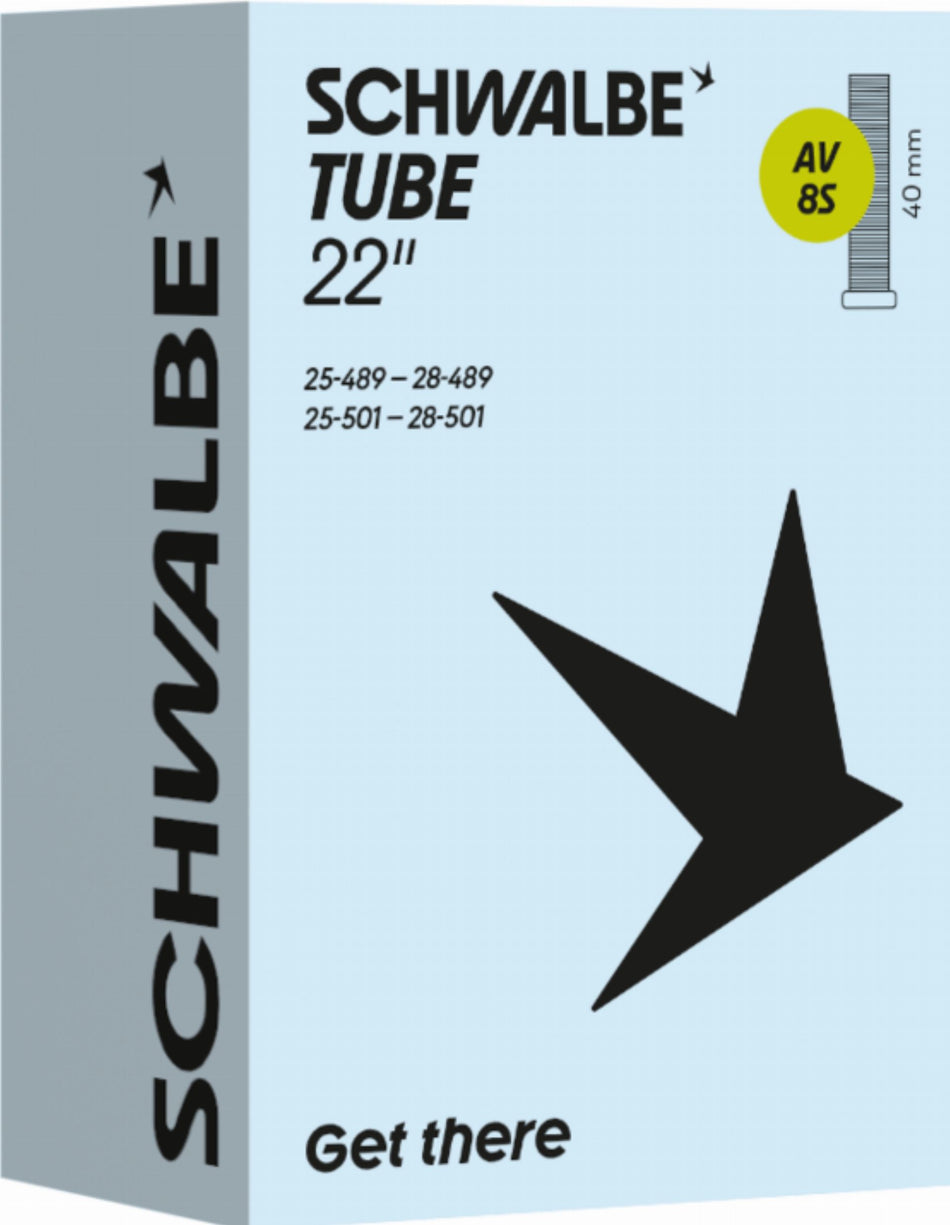 Schwalbe Standard Schlauch 22" NR. 8S schwarz ETRTO 25/28-489/501 AV 40 mm