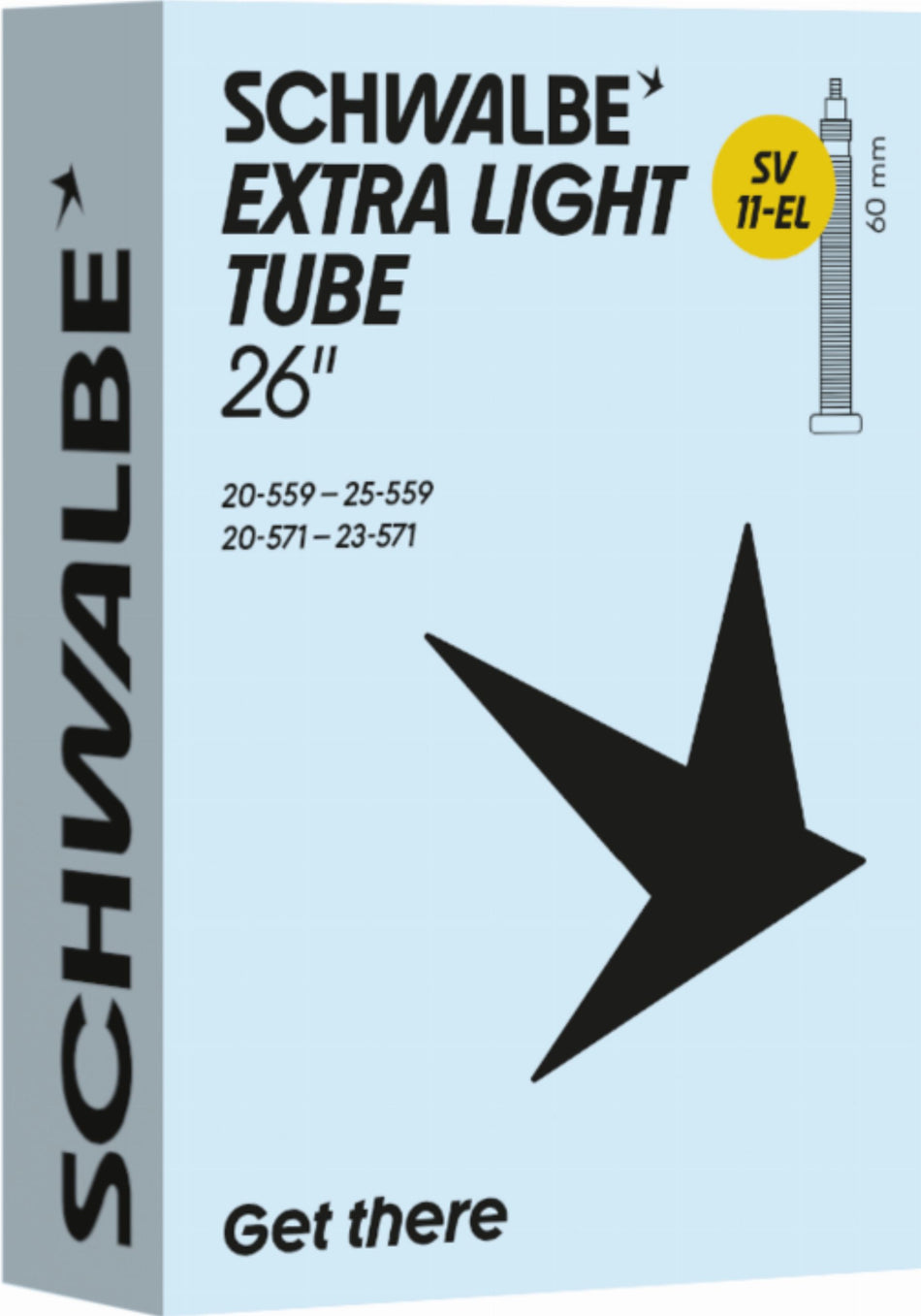 Schwalbe Extra Light Schlauch 26" NR. 11-EL schwarz ETRTO 20/25-559/571