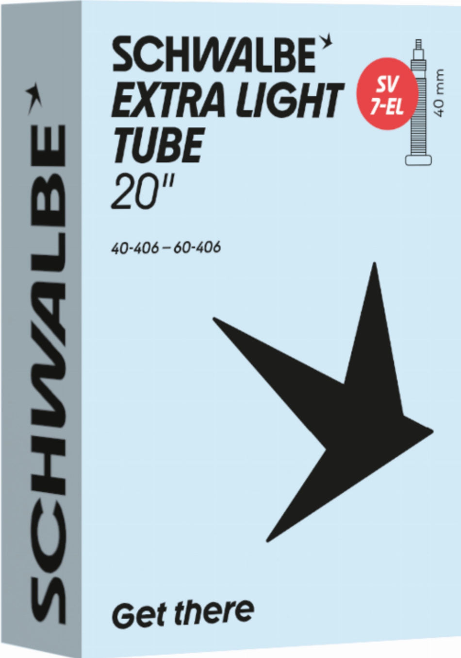 Schwalbe Extra Light Schlauch 20" NR. 7-EL schwarz ETRTO 40/60-406