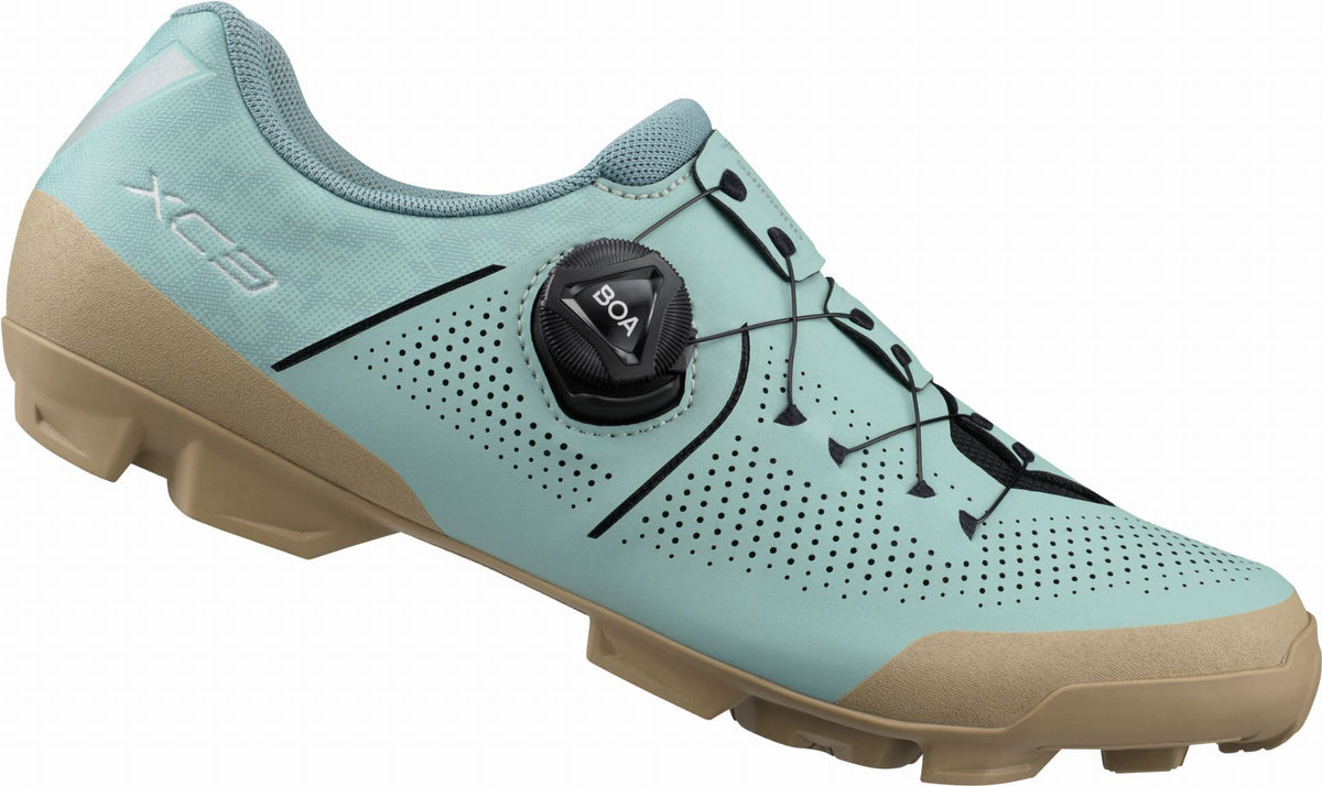 mountainbike schuhe spd system Shimano XC302W Women MTB-Schuhe SPD spezieller Damenleisten surf blue – Biketech24