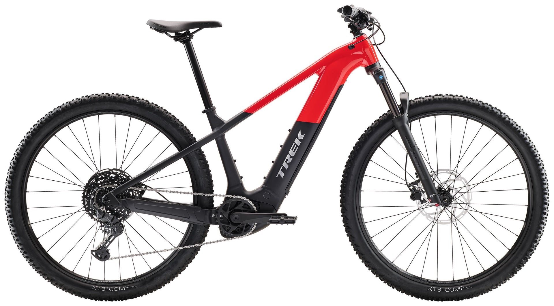 Trek Powerfly+ 4 Gen 5 600 Wh E-Bike Hardtail Diamant 27,5" gloss radioactive red/matte dark star - XL