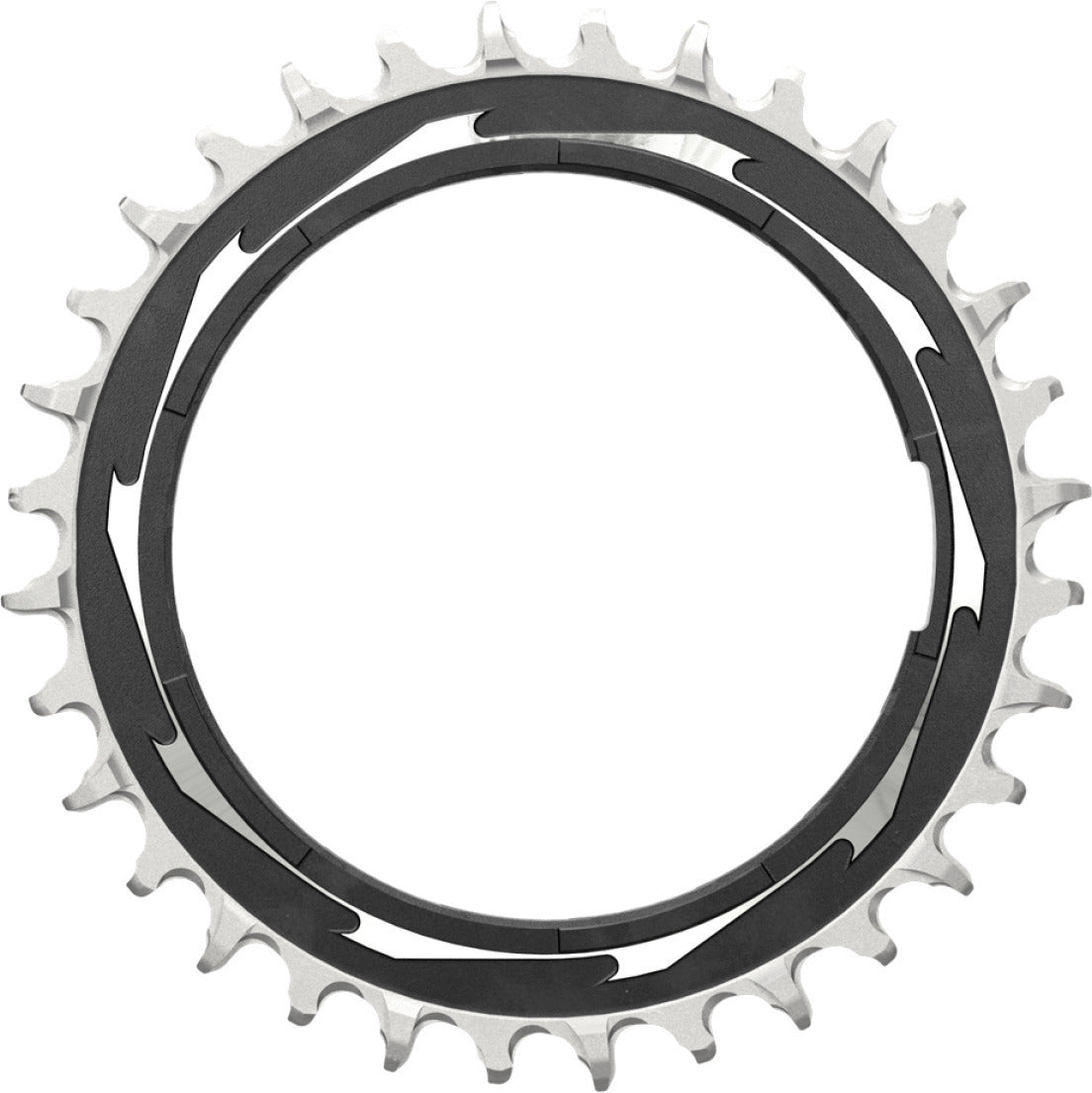 SRAM T-Type Eagle Powermeter Kettenblatt 12-fach Thread Mount Offset 3 mm Aluminium silber - 38T