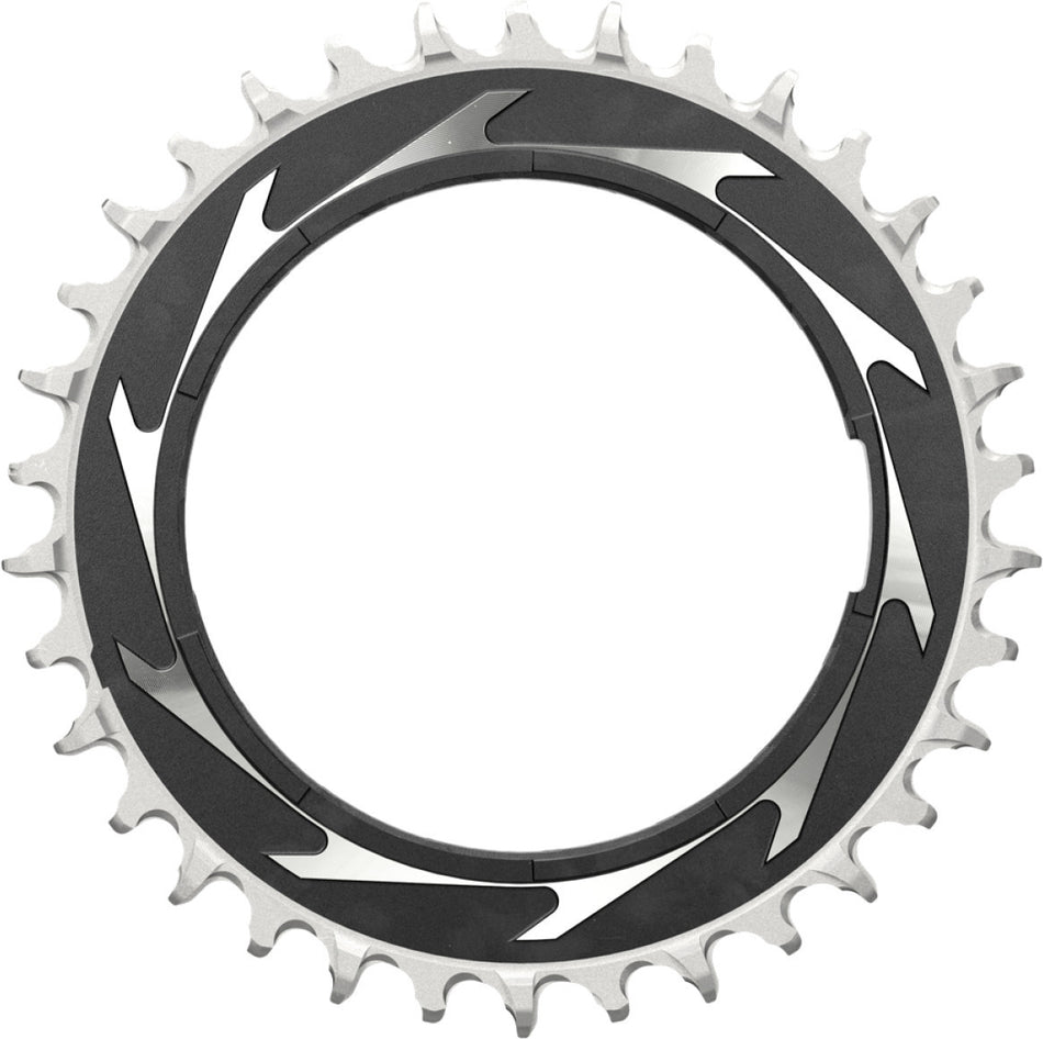 SRAM T-Type Eagle Powermeter Kettenblatt 12-fach Thread Mount Offset 3 mm Aluminium silber
