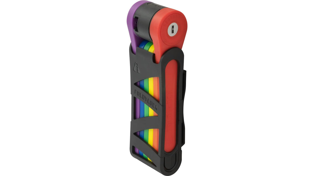 voxom fahrradschloss Voxom Fahrradschloss Faltschloss 85 Compact regenbogen – Biketech24