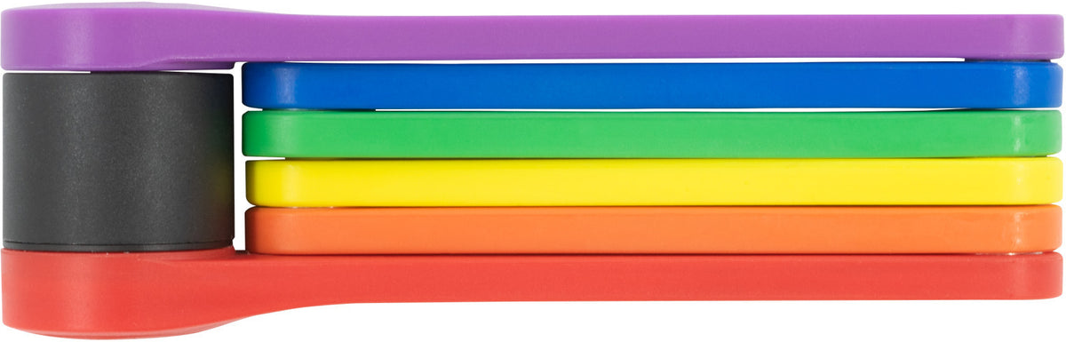 famila fahrradschloss Voxom Fahrradschloss Faltschloss 85 Compact regenbogen – Biketech24