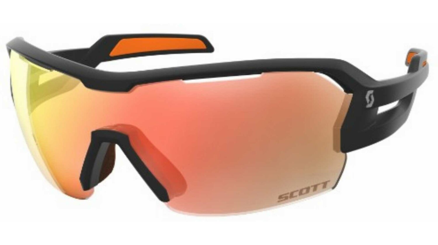 Scott Spur Sonnenbrille black matt/orange/red chrome...
