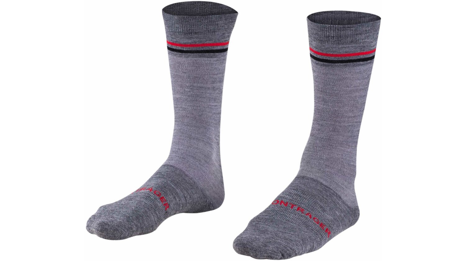 Bontrager Race Crew Thermal Wool Socke dark grey/red