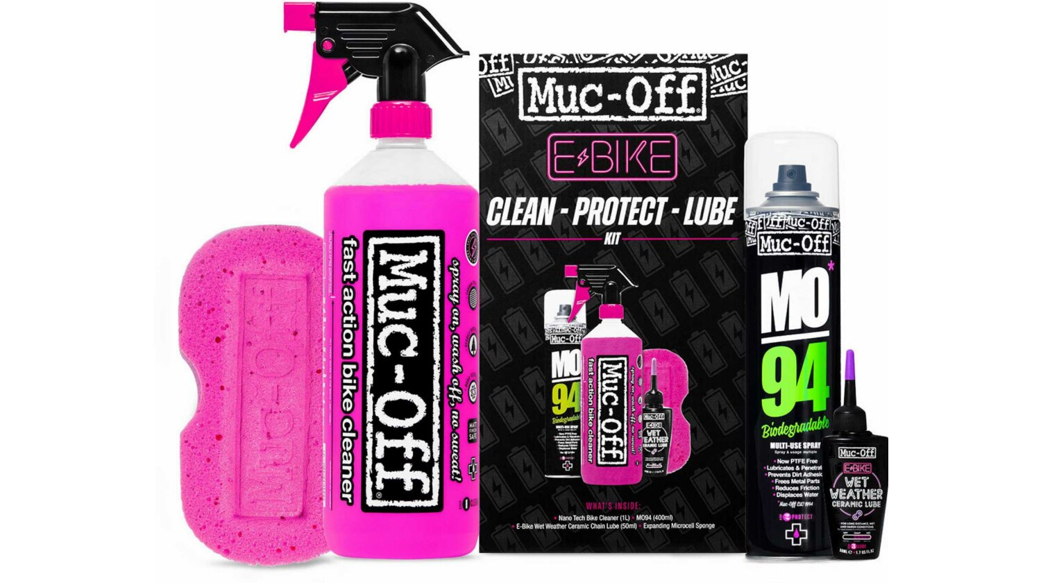 Muc-Off E-Bike Clean, Protect & Lube Kit black